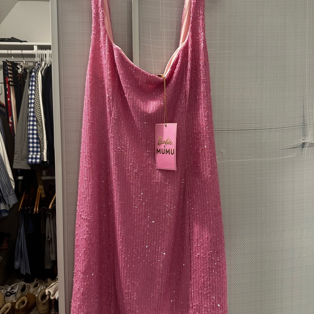 Show Me Your MuMu Pink Sequin Mini Dress